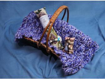 Spunky Cat Gift Basket: Collar, Catnip Pillow & Toy and Handmade Blanket
