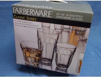 Hydrate in Style: 18-Piece Farberware Glass Set & 5-Cup Pur Water Pitcher