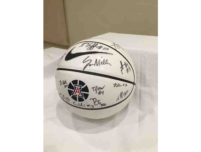 University of Arizona signed basketball - 2014-2015 men's basketball team