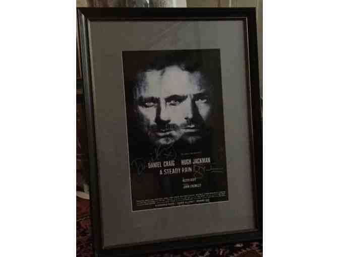Framed Poster for Broadway's A Steady Rain Autographed by Hugh Jackman and Daniel Craig