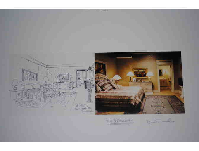 Original Autographed Set Drawings from 'The Sopranos'