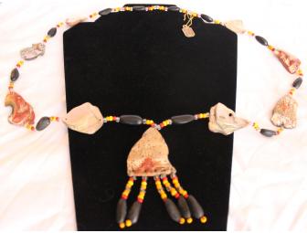 Abalone Shell & Bead Necklace