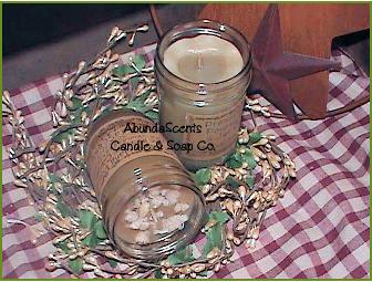 Pamper yourself with AbundaScents homemade candles and soaps