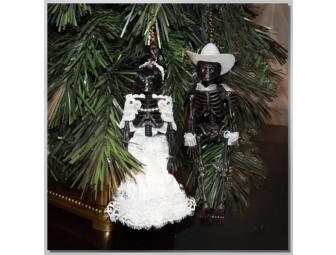 Skeleton Christmas Ornaments/Wedding Cake Toppers