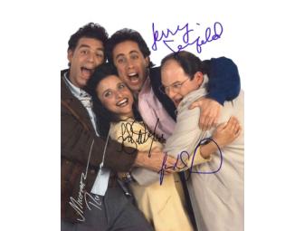 TV Lovers Package: Autographed Seinfeld Cast Photo & '50 Years of Emmys' Book
