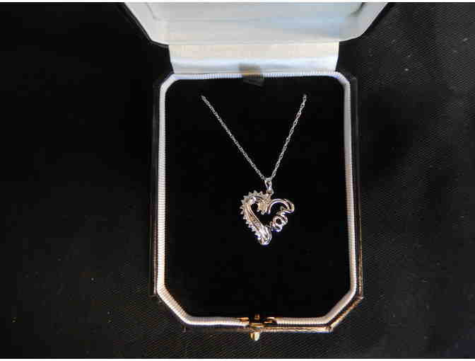 Gold & Diamond Source 'MOM' Open Heart Diamond Pendant