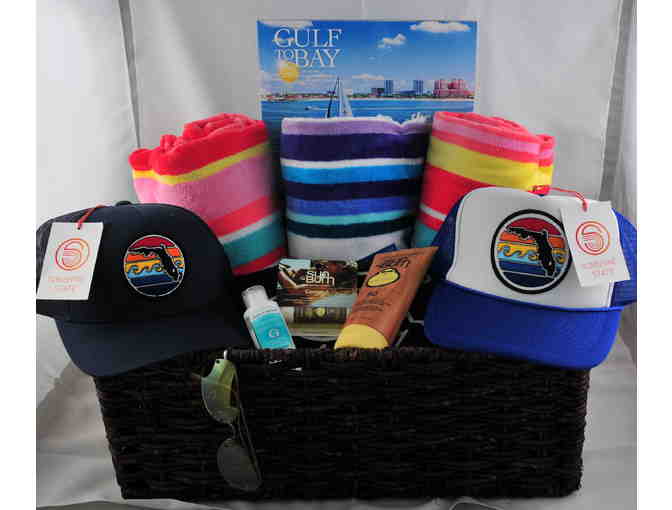 Florida Beach-Themed Gift Basket