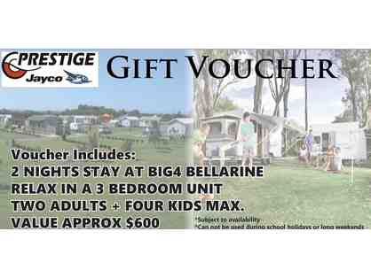 2 Nights at BIG4 Bellarine, $60 Driftwood Cafe voucher & an Adventure Golf Family Pass