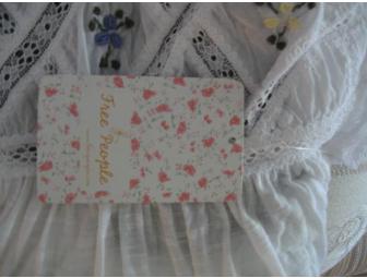 White Flowered Free People Woman's Top