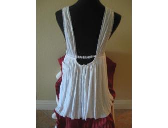 White Flowered Free People Woman's Top