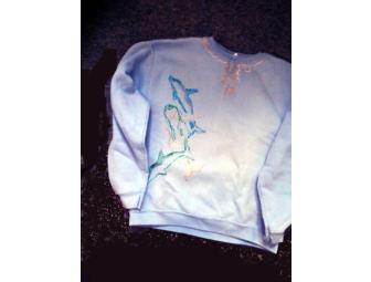 Sparkly Mermaid and Dolphin Sweatshirt - Size 14-16
