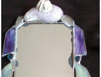 Art Glass and Shell Mirror