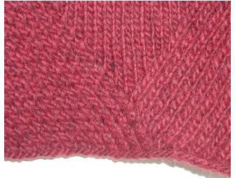 Hand Knit Fancy Stitch Chili Red Cardigan