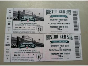 Two Red Sox-Indians Tickets for May 10, 2012, 7:10 pm