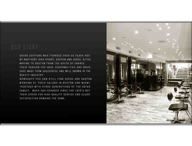 $100 gift certificate at Safar Coiffure on Newbury Street
