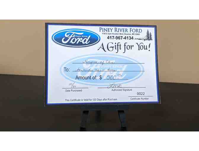 Piney River Ford - $500 Gift Certificate For Tires