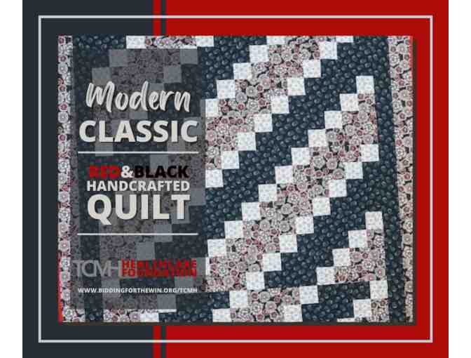 Red and Black Handcrafted Quilt