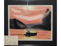 "Lobster Boat" pastel painting