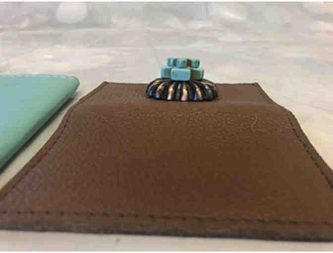 Cripple Creek Creations Leather Notepad and Business Card Holder