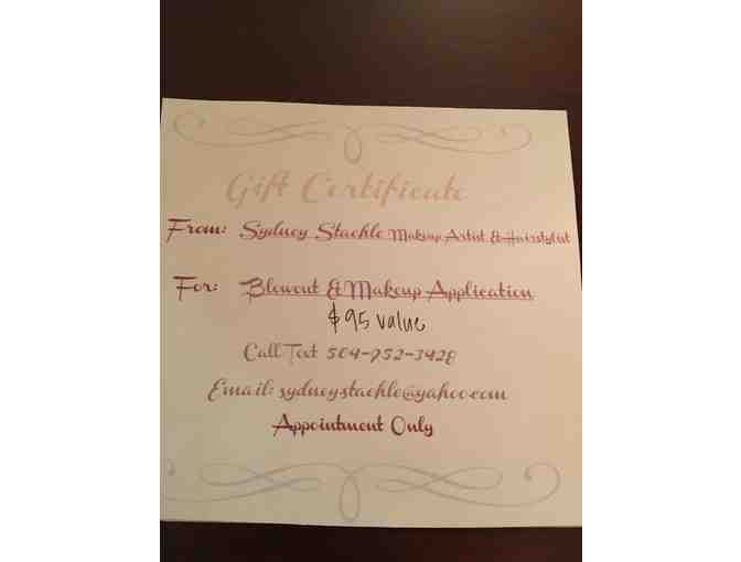 Gift Certificate Good for a Blowout & Makeup Application from Sydney Staehle