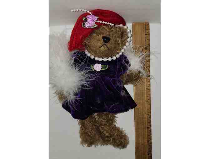 Ellis by Plush Image Bear Purple Dress W/ Red Hat