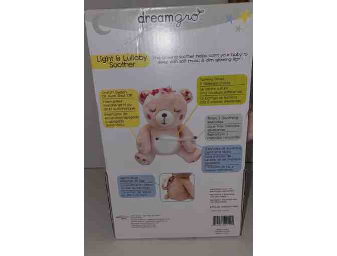 DreamGro Bear Light & Lullaby Soother Pink Bear
