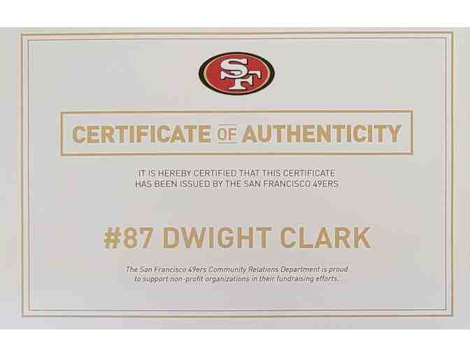 #87 Dwight Clark San Francisco 49ers Autographed White Panel Football