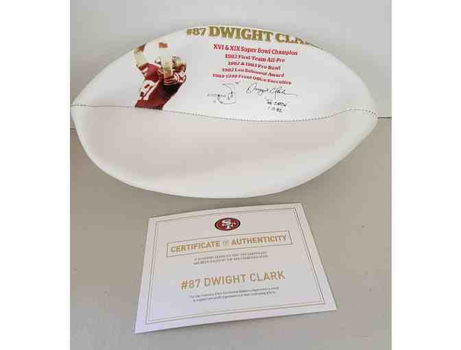 #87 Dwight Clark San Francisco 49ers Autographed White Panel Football