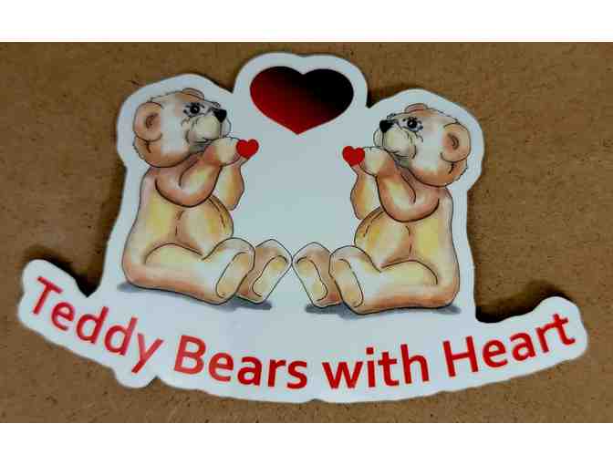 Teddy Bears with Heart Logo Sticker - Photo 1