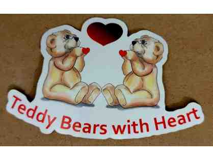 Teddy Bears with Heart Logo Sticker