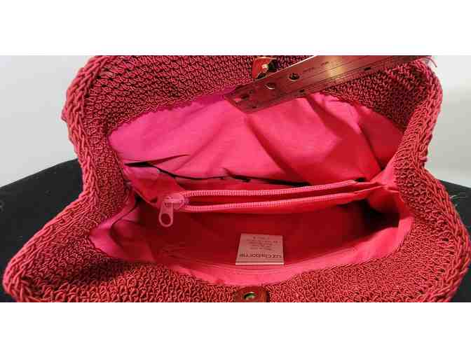 #20 Liz Claiborne Red Hand-Knitted Bag - Stylish, Unique, and Full of Heart