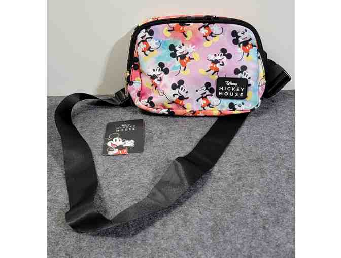 #9 - Disney Fanny Pack Belt Bag - Mickey Mouse - Bioworld Colorful Pastel/Tie-Dye