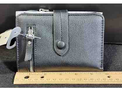 Black side zip wallet with zipper - NWT