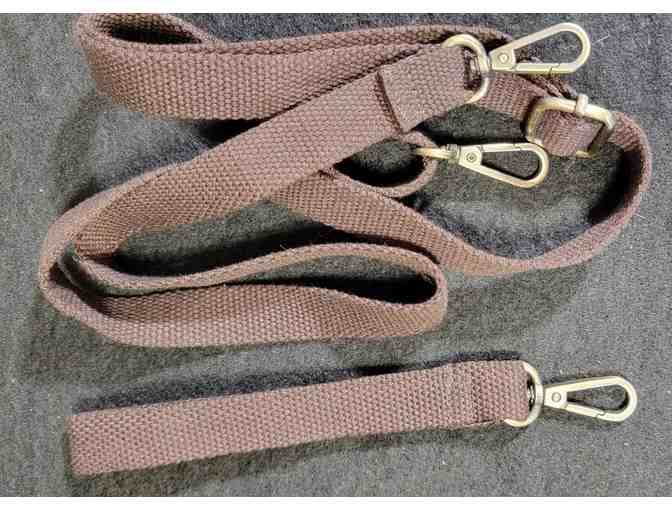 Embroidered Canvas Crossbody Bag 4.5' across