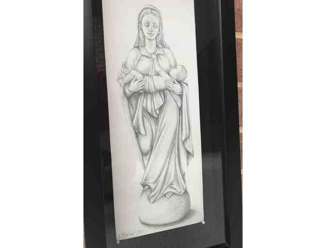 Virgin Mary Drawing by Mother Lissie
