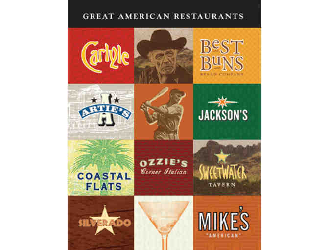 $50 Gift Card to Great American Restaurants Coastal Flats, Best Buns, Carlyle, Mike's... - Photo 1