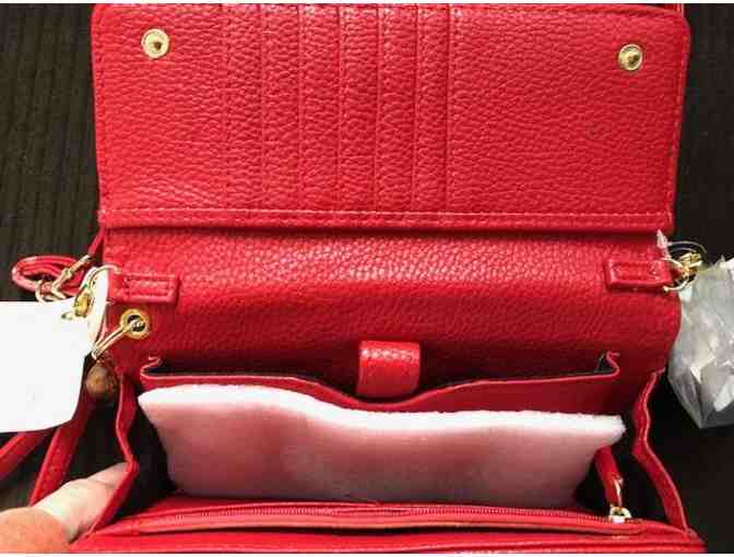 Steve Madden Red Over the Shoulder Clutch