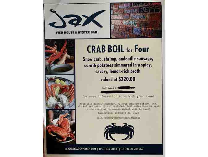 Jax Fish House Crab Boil for 4