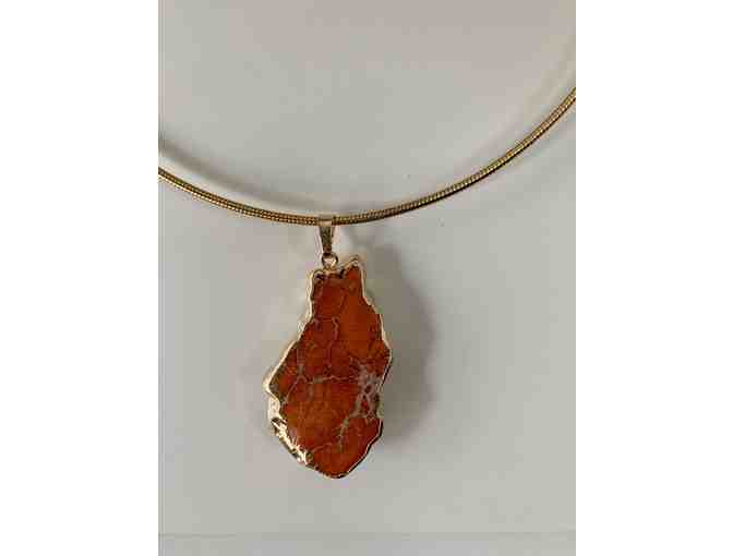 30x36 mm Dyed Imperial Jasper Pendant