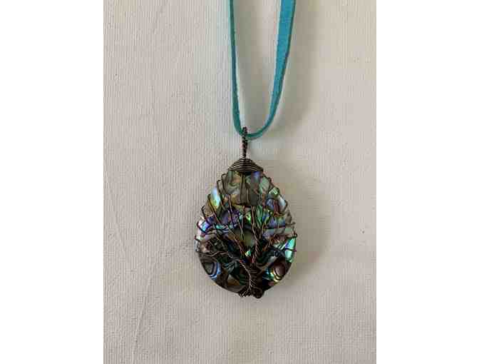 Abalone Shell Necklace and Earring Set