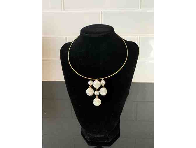 Elegant Faux Pearl and Bead Necklace and Earring Set