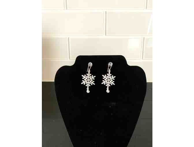 Silver Plated Nickle Free Snowflake Earrings