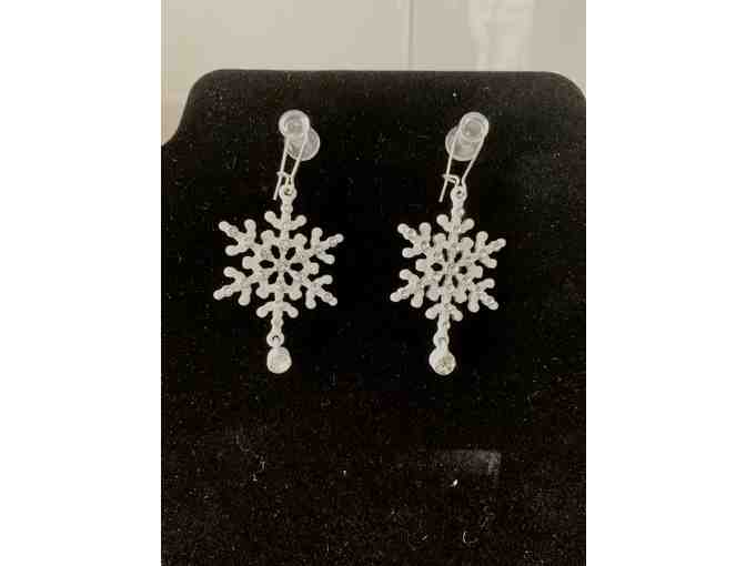 Silver Plated Nickle Free Snowflake Earrings