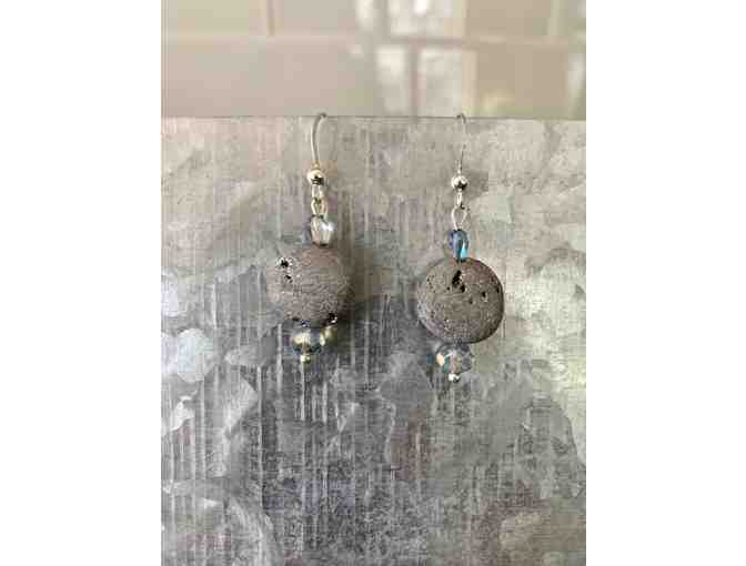 Sterling Silver and Silver Stone Earrings
