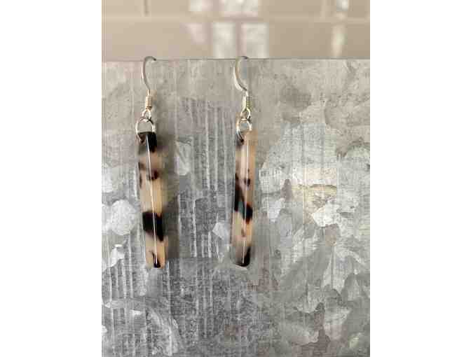 White Tortoise Shell Earrings