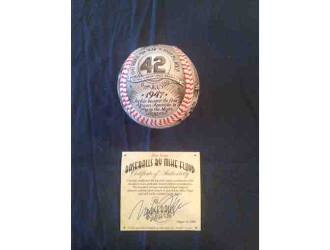 Jackie Robinson Baseball by Mike Floyd