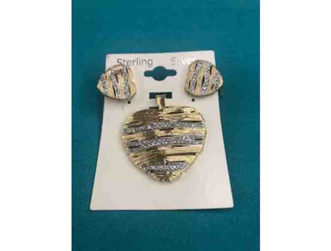 Flowers and Sterling Heart Jewelry