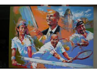 Andre Agassi on Canvas by Malcolm Farley