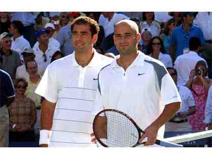 Andre Agassi & Pete Sampras Autographed Photo Collage