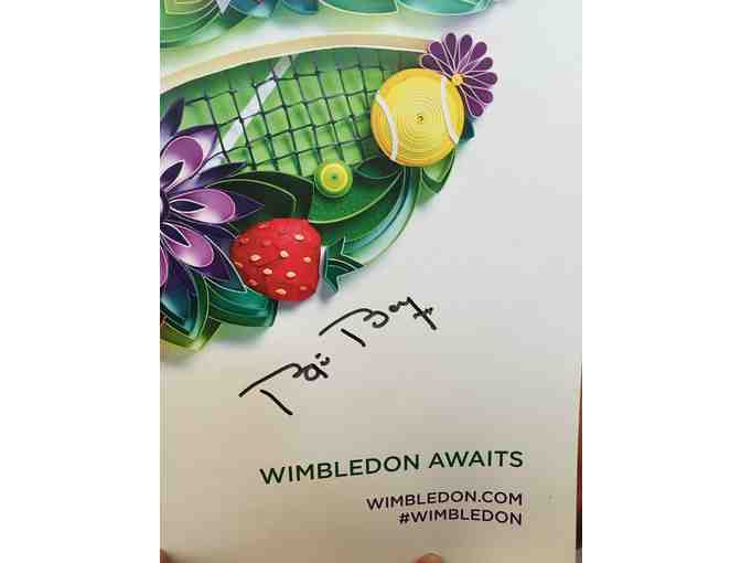 Bjorn Borg autographed Wimbledon Poster